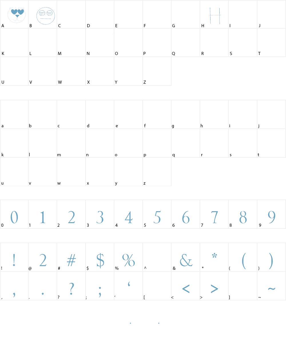 Emojis de Alli Font Character